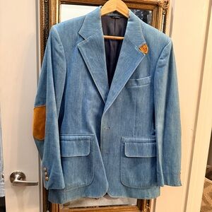 Denim Blazer with Tan Accents 40R